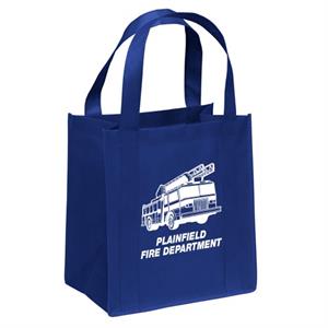 Imprinted Blue Tote Bag - Fire Truck