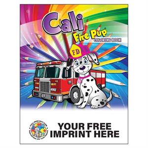 Imprinted Cali Fire Pup Coloring Book - Full Color Autism Awareness FF