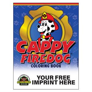 Imprinted Cappy Firedog Coloring Activity Book - 2025 Theme Full Color