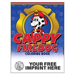 Imprinted Cappy Firedog Coloring Activity Book - Autism Awareness Firefighter