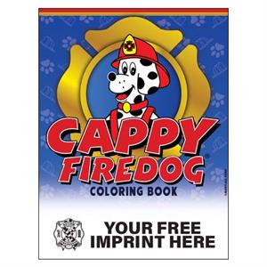 Imprinted Cappy Firedog Coloring Activity Book - Autism Awareness Ribbon