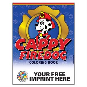 Imprinted Cappy Firedog Coloring Activity Book - Full Color Autism Awareness FF