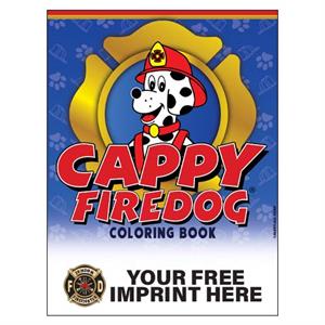 Imprinted Cappy Firedog Coloring Activity Book - Full Color Jr. FF Maltese