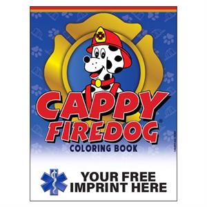 Imprinted Cappy Firedog Coloring Activity Book - Full Color Star of Life