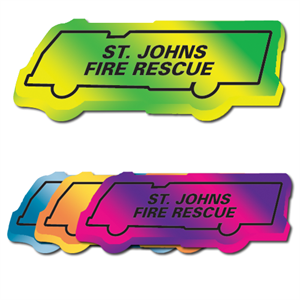 Imprinted Die Cut Fire Truck Mood Eraser