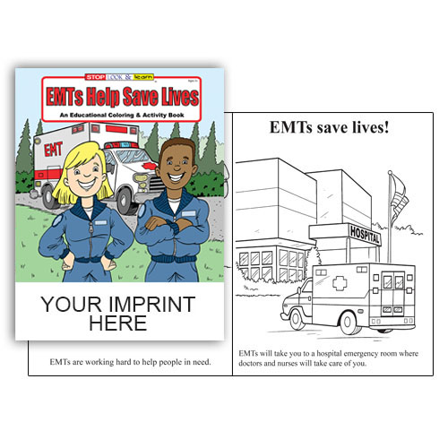 Imprinted EMTs Help Save Lives Coloring Book