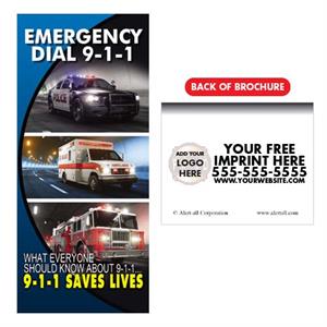 Imprinted Emergency 9-1-1 Brochure w/ Full Color Logo
