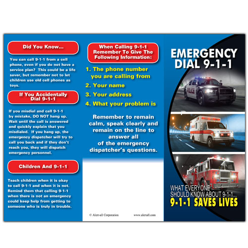 Imprinted Emergency 9-1-1 Brochure 2