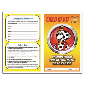 Imprinted Finger Print ID Kit - Cappy Firedog