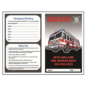 Imprinted Finger Print ID Kit - Fire Truck