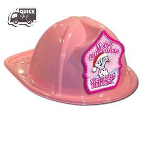 Imprinted Fire Hats - Pink - Cali Christmas Shield