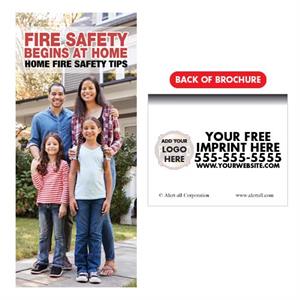 Imprinted Fire Safety Begins At Home Brochure