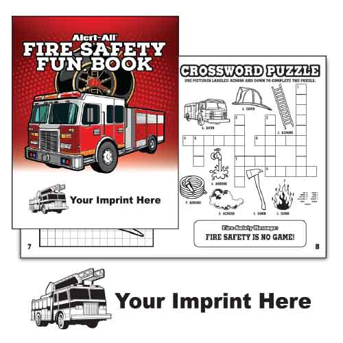 Imprinted Fire Safety Fun Book - Fire Truck
