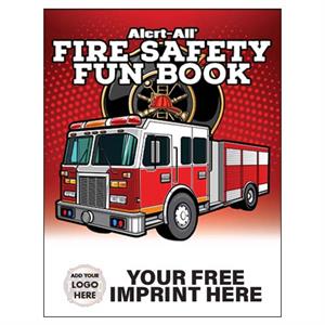 Imprinted Fire Safety Fun Book - Full Color Custom Logo
