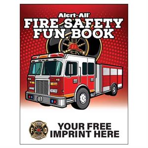Imprinted Fire Safety Fun Book - Full Color Jr. FF Maltese