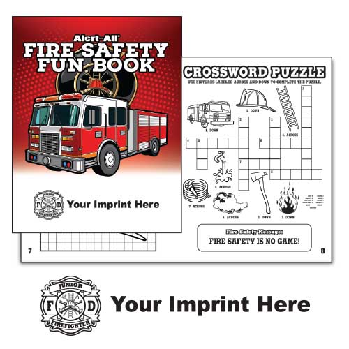 Imprinted Fire Safety Fun Book - Jr. FF Maltese 1
