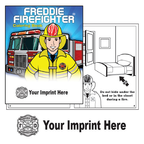 Imprinted Freddie Firefighter CB - Serve & Prot. 1