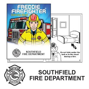 Imprinted Freddie Firefighter Coloring Book - 2024 Theme