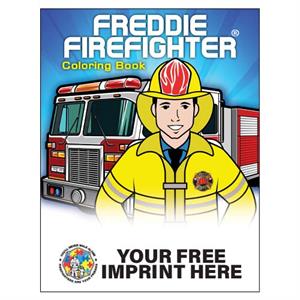 Imprinted Freddie Firefighter Coloring Book - Full Color Autism Awareness FF