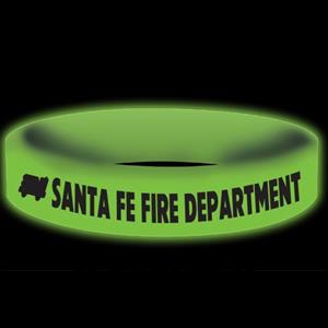 Imprinted Glow Awareness Band - Green - Fire Truck