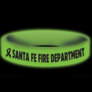 Imprinted Glow Awareness Band - Green - Ribbon