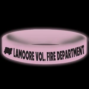 Imprinted Glow Awareness Band - Pink - Fire Truck