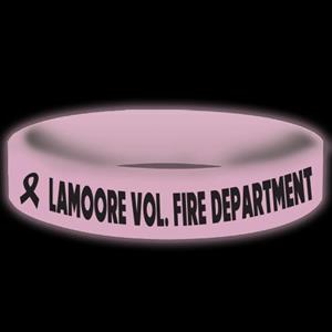 Imprinted Glow Awareness Band - Pink - Ribbon