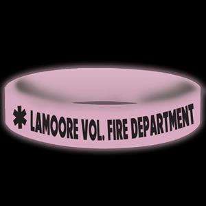 Imprinted Glow Awareness Band - Pink - Star of Life