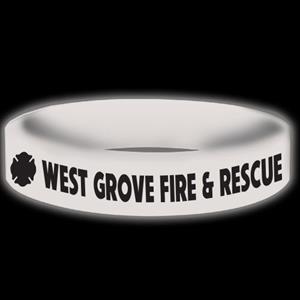 Imprinted Glow Awareness Band - White - Maltese Cross