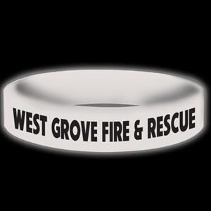 Imprinted Glow Awareness Band - White