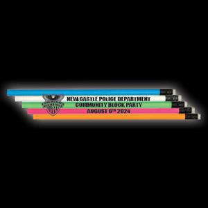 Imprinted Glow In The Dark Pencils - Community Night Out