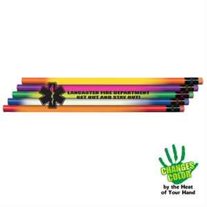 Imprinted Heat Changing Pencil Assorted - Star of Life