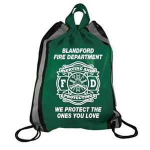 Imprinted Hunter Drawstring Backpack - Serving & Protecting