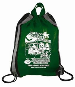 Imprinted Hunter Green Drawstring Backpack - Halloween Station