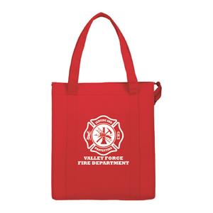 Imprinted Insulated Grocery Tote - Red
