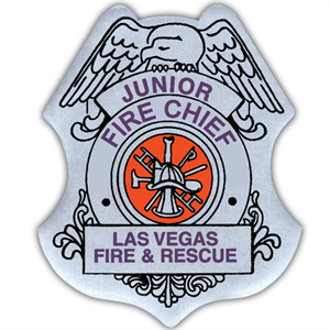 Imprinted Jr. Fire Chief Stick-On Badge - Silver