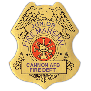 Imprinted Jr. Fire Marshal Stick-On Badge - Gold
