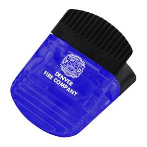Imprinted Magnetic Jumbo Clip - Translucent Blue