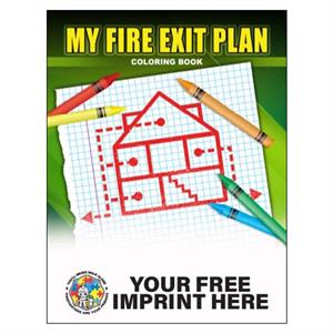 Imprinted My Fire Exit Plan Coloring Book - Full Color Autism Awareness FF