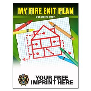 Imprinted My Fire Exit Plan Coloring Book - Full Color Autism Ribbon