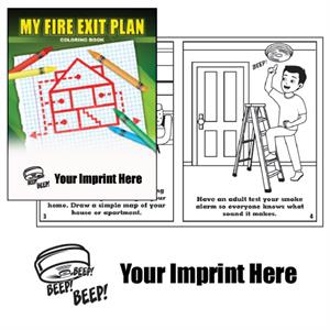 Imprinted My Fire Exit Plan Coloring Book - Smoke Alarm