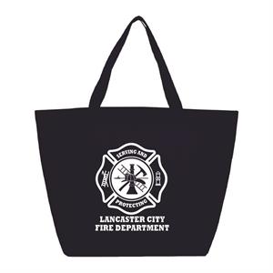 Imprinted Non-Woven Shopping Tote - Black