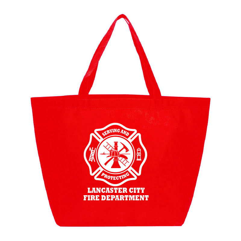Imprinted Non-Woven Shopping Tote - Red