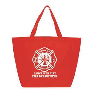 Imprinted Non-Woven Shopping Tote - Red