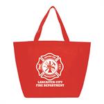 Imprinted Non-Woven Shopping Tote - Red