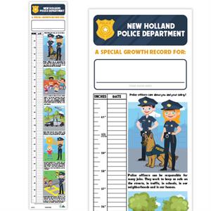 Imprinted Paper Growth Chart - Police