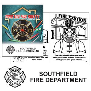 Imprinted Practice Fire Safety Coloring Book - 2024 Theme