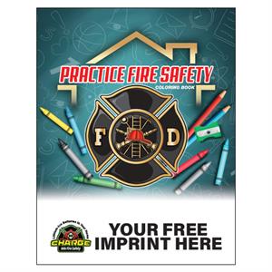 Imprinted Practice Fire Safety Coloring Book - 2025 Theme Full Color