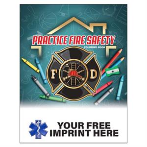Imprinted Practice Fire Safety Coloring Book -Full Color Star of Life