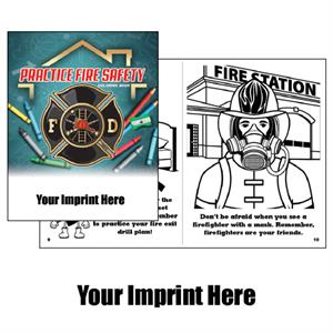 Imprinted Practice Fire Safety Coloring Book